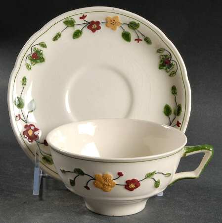 Marion Flat Cup & Saucer Set