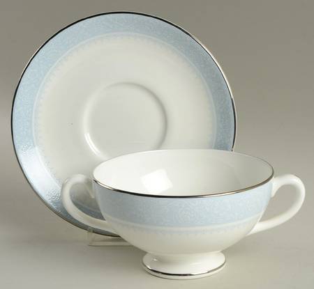 Mayfair (R4535, Bone China) Footed Cream Soup Bowl & Saucer Set