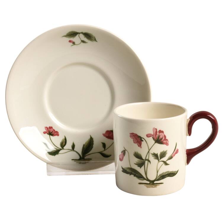 Mayfield Ruby Bond Shape Demitasse Cup and Saucer Set