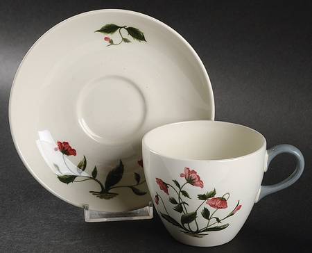 Mayfield Gray Flat Cup & Saucer Set