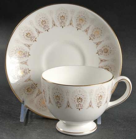 Medina Beige Footed Cup & Saucer Set