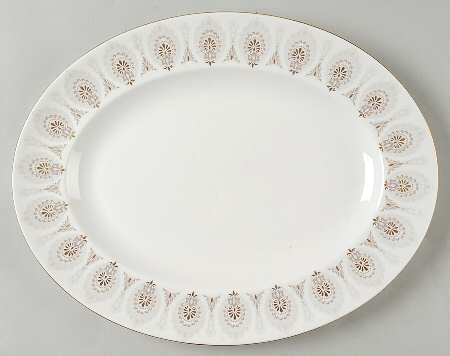 Medina Beige 13" Oval Serving Platter
