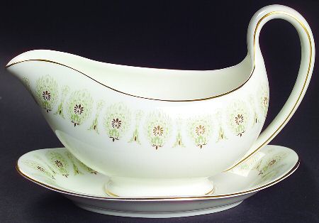 Medina Green Gravy Boat & Underplate