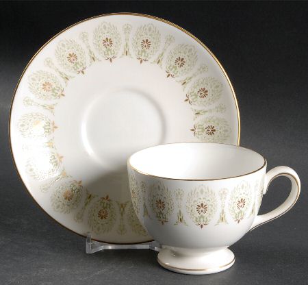 Medina Green Footed Cup & Saucer Set
