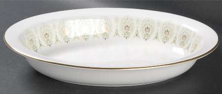Medina Green 9" Oval Vegetable Bowl