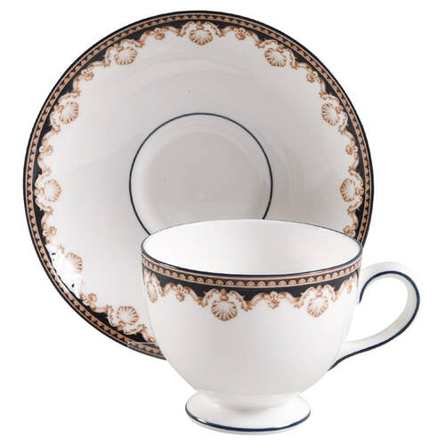 Medici Leigh Shape Footed Cup & Saucer Set