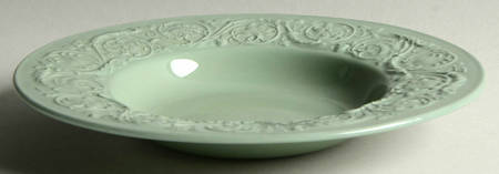 Medway Green Rim Soup Bowl by Wedgwood