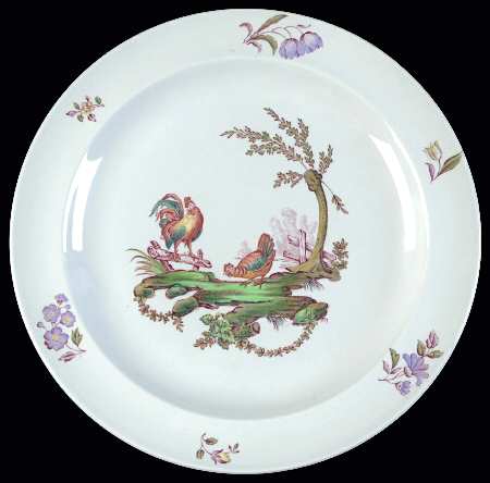 Mennecy Gray Luncheon Plate