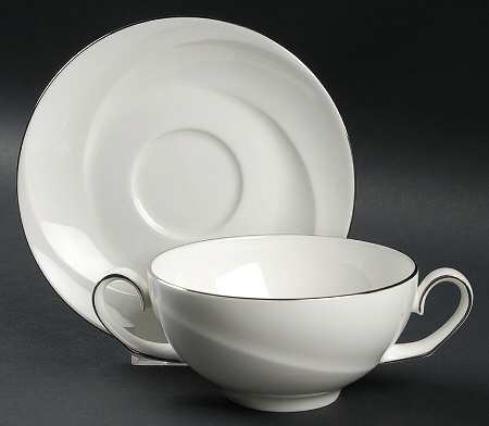 Mercury Flat Cream Soup Bowl & Saucer Set