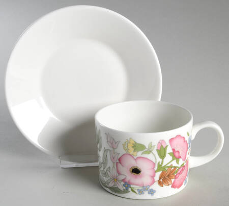 Meadow Sweet (Bone) Flat Cup & Saucer Set