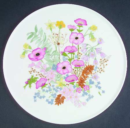 Meadow Sweet (Bone) Cake Plate