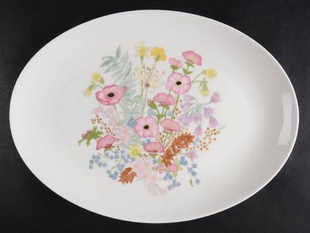 Meadow Sweet (Bone) 15" Oval Serving Platter