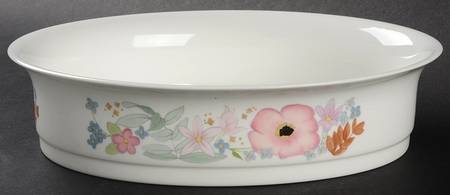 Meadow Sweet (Bone) 9" Oval Vegetable Bowl