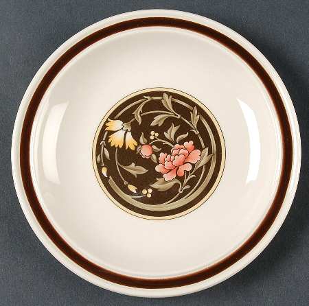 Mikado (Yellow & Coral Flowers) Bread & Butter Plate