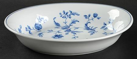 Mikado (Blue Flowers) 9" Oval Vegetable Bowl