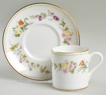 Mirabelle Bond Shape Demitasse Cup and Saucer Set