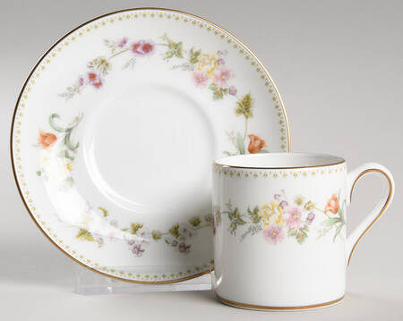 Mirabelle Bond Shape Demitasse Cup and Saucer Set