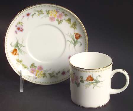 Mirabelle Can Shape Demitasse Cup and Saucer Set