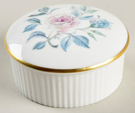 Mist Rose Round Box & Lid