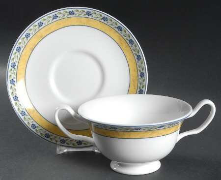 Mistral Footed Cream Soup Bowl & Saucer Set