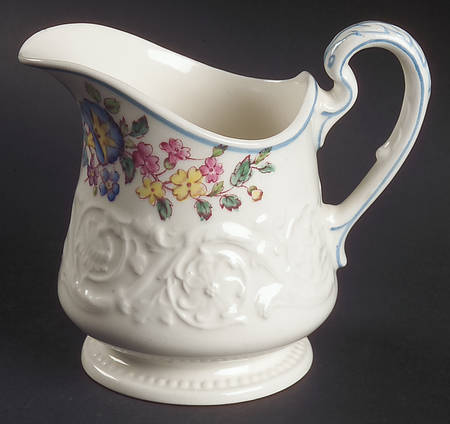 Morning Glory (Blue Trim) Creamer