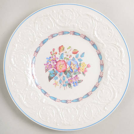 Morning Glory (Blue Trim) Salad Plate