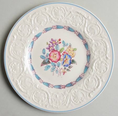 Morning Glory (Blue Trim) Bread & Butter Plate