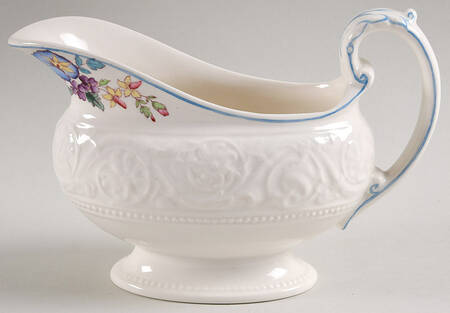 Morning Glory (Blue Trim) Gravy Boat