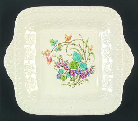 Montreal Square Handled Cake Plate