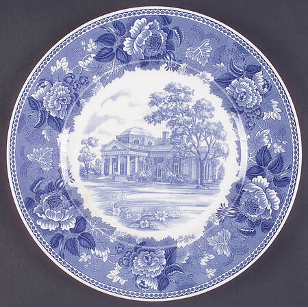 Monticello Blue (Floral Rim) by Wedgwood