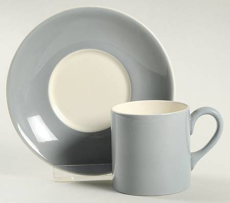 Moonlight Bond Shape Demitasse Cup and Saucer Set