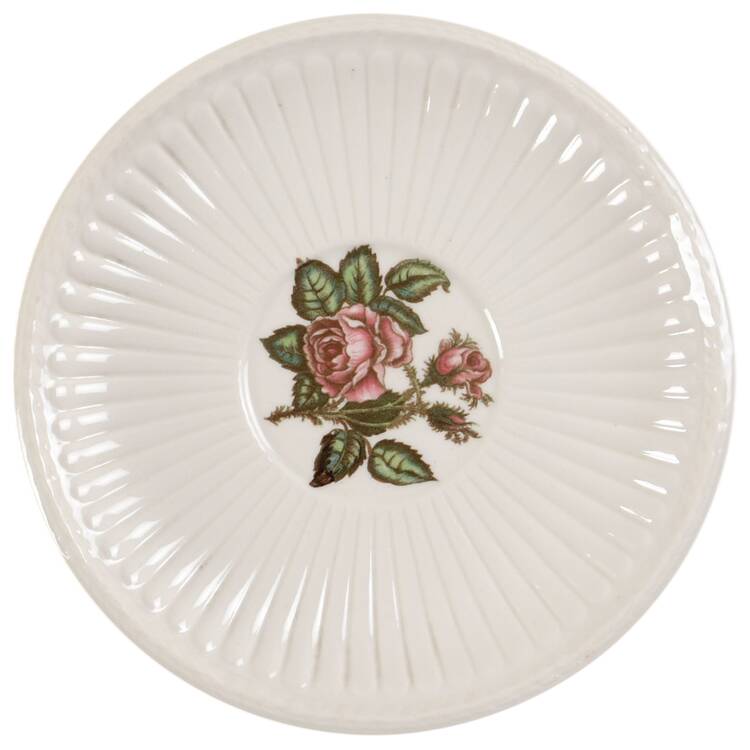 Moss Rose (Older, Brown Backstamp) Saucer for Footed Cup