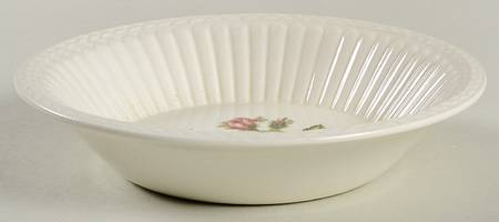 Moss Rose (Older, Brown Backstamp) Rim Fruit/Dessert (Sauce) Bowl