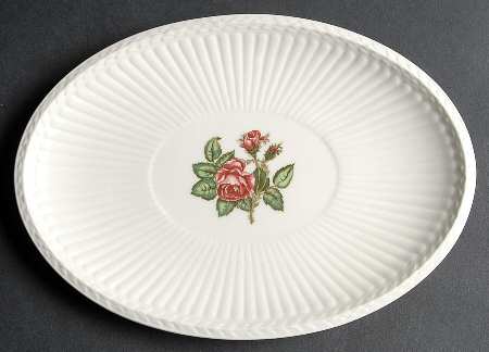 Moss Rose (Older, Brown Backstamp) Relish/Gravy Underplate