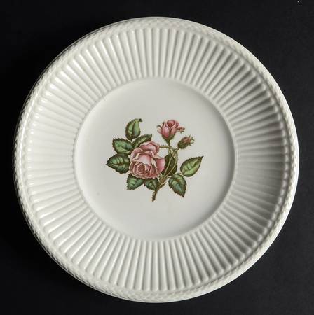 Moss Rose (Older, Brown Backstamp) Cake Plate