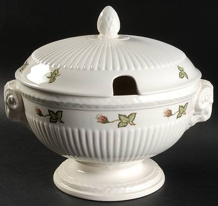 Moss Rose (Older, Brown Backstamp) Tureen &  Lid