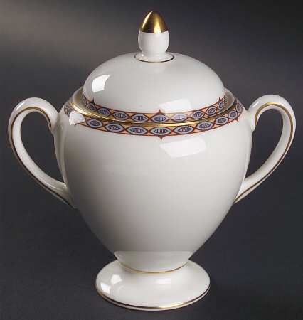 Moresque Globe Shape Sugar Bowl & Lid