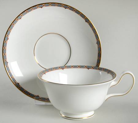 Moresque Footed Cup & Saucer Set