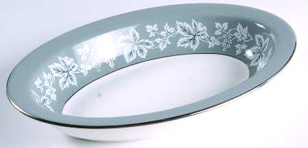 Moselle Gray 10" Oval Vegetable Bowl
