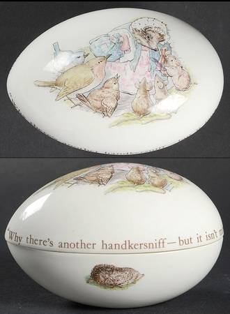Mrs Tiggy Winkle 4" Egg Box & Lid