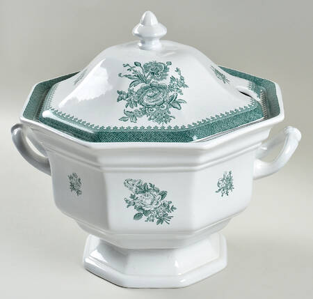 Mount Vernon Green Tureen &  Lid