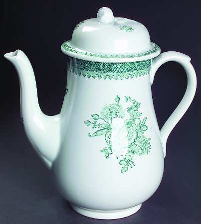 Mount Vernon Green Coffee Pot & Lid