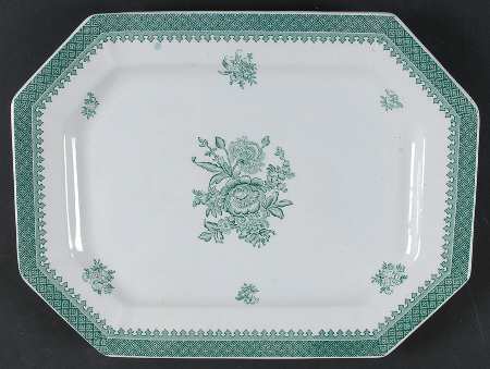 Mount Vernon Green 12" Oval Serving Platter