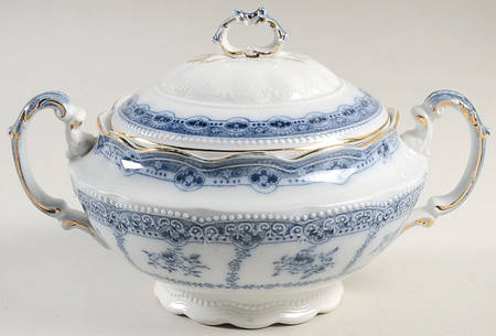 Muriel (Gold Trim) Oversize Sugar Bowl & Lid