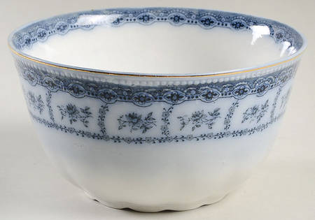 Muriel (Gold Trim) Cranberry Bowl