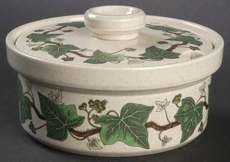 Napoleon Ivy Green (Oven To Table) Sugar Bowl & Lid