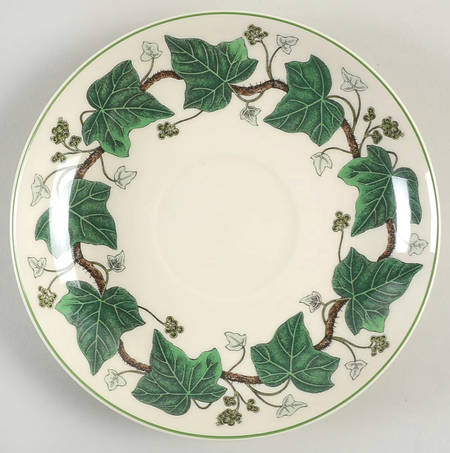 Napoleon Ivy Green (Queen's Ware) Saucer for Oversized Cup