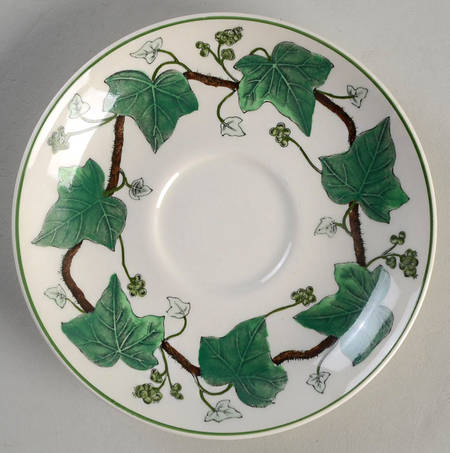 Napoleon Ivy Green (Queen's Ware) Saucer for Oversized Cup