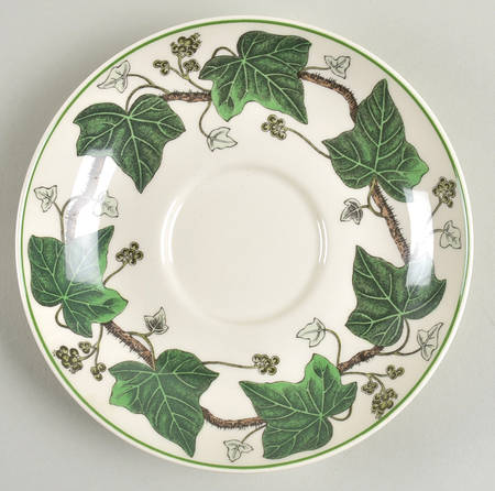 Napoleon Ivy Green (Queen's Ware) Saucer for Footed Cup