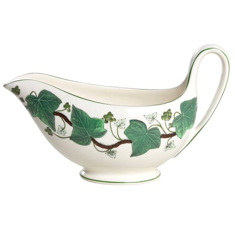 Napoleon Ivy Green (Queen's Ware) Gravy Boat